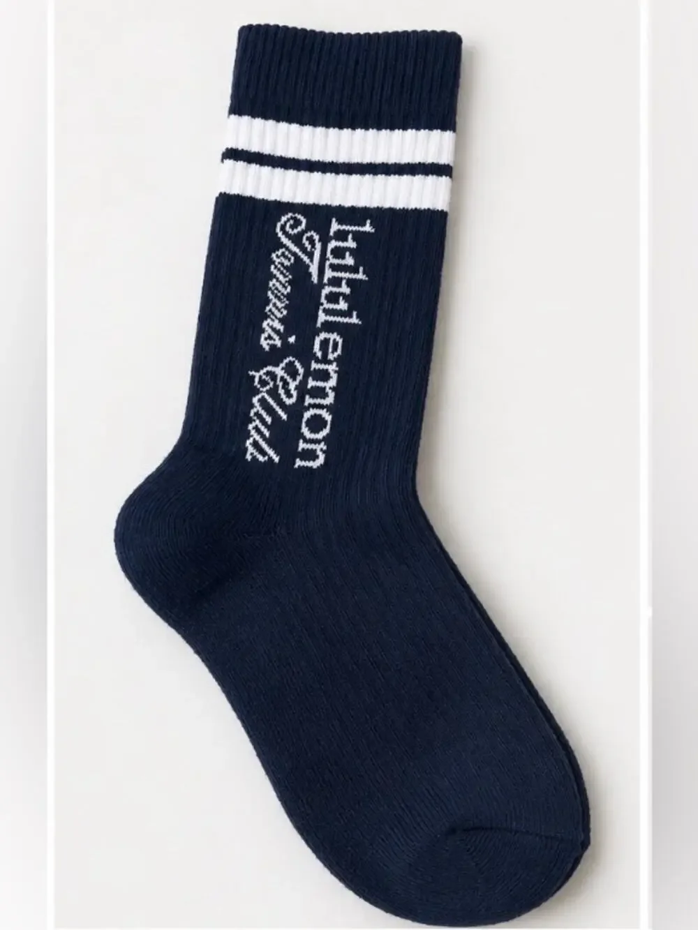Lululemon Daily Stride Ribbed Crew Socks Navy | Size M NWT